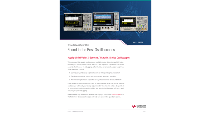 Three Critical Capabilities Found in the Best Oscilloscopes